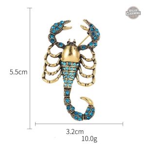 Broche inspirée du steampunk, motif scorpion élégant