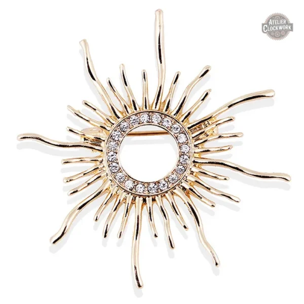 broche-soleil-vintage-1 Broche Soleil Vintage Steampunk Femme