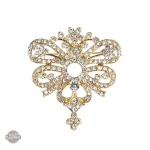 Broche Strass Vintage élégante pour femmes steampunk