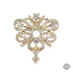 Broche à strass, fusion de l'esthétique vintage et futuriste