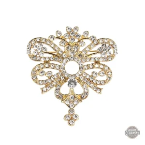 Broche à strass, fusion de l'esthétique vintage et futuriste