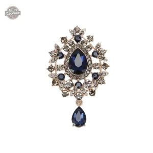 Broche Vintage Femme en cristal élégant