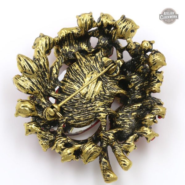 Broche en cristal, fusion de style rétro et moderne