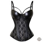 Bustier Gothique Morticia pour femme en style steampunk