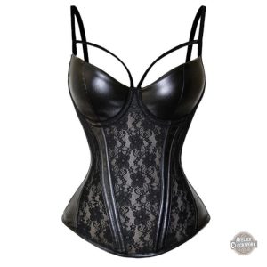 Bustier Gothique Morticia pour femme en style steampunk