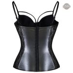 Bustier noir élégant avec motifs gothiques pour un look unique