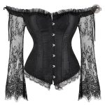 Style vintage du bustier rouge avec touches steampunk