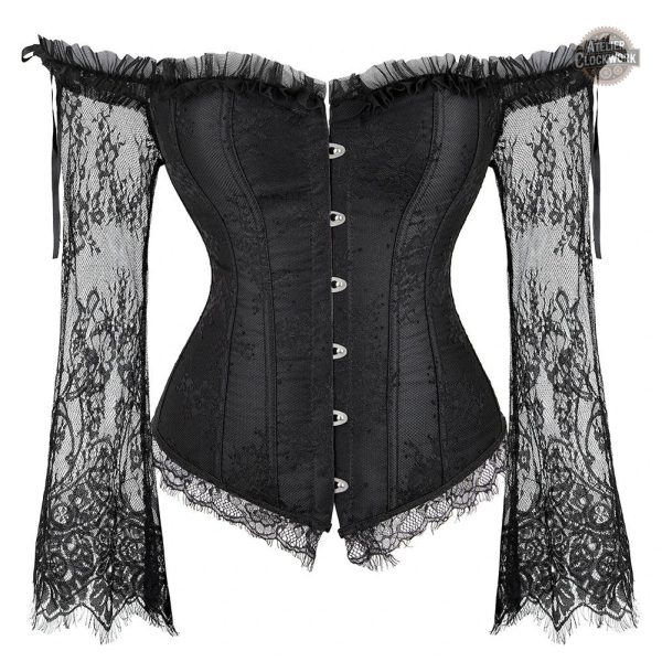 Style vintage du bustier rouge avec touches steampunk