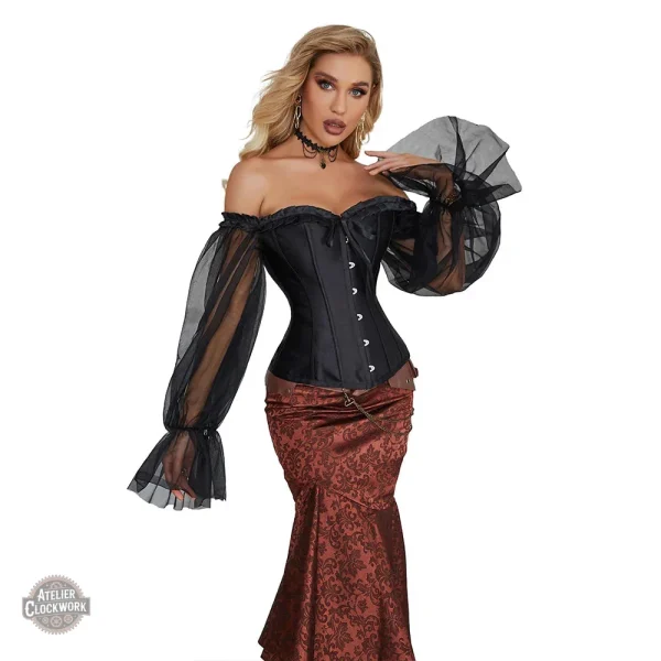 Mode féminine steampunk : bustier Mina Harker chic
