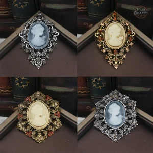 Broche vintage inspirée du style steampunk