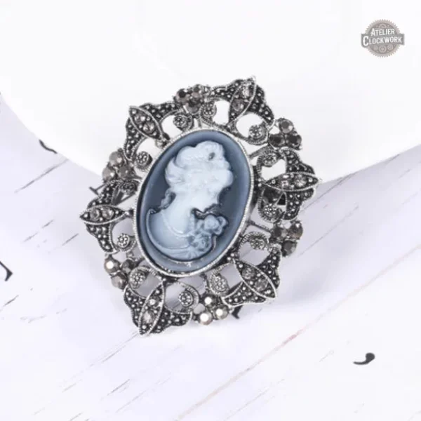 Broche Camée Steampunk - vue 2