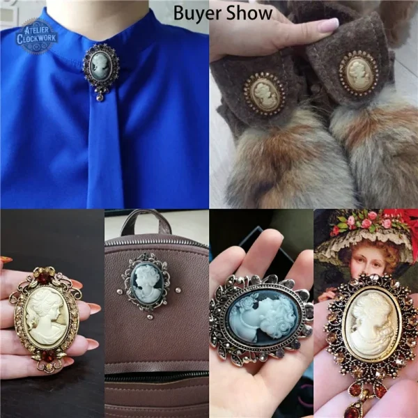 Broche artistique au design steampunk