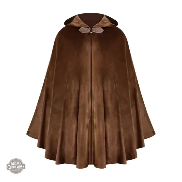 Cape unisexe avec capuche pour cosplay Steampunk