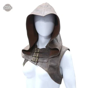 Cosplay Steampunk élégant avec capuche stylée