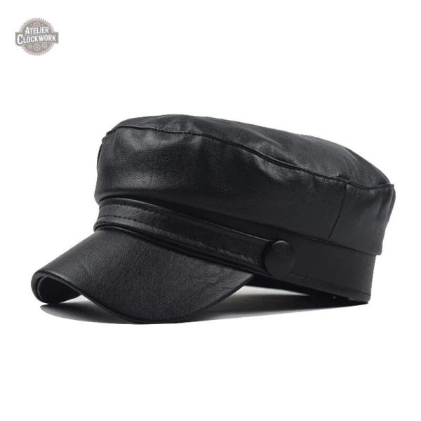 casquette-femme-cuir-steampunk-store-1 Casquette Cuir Femme - Marina Raskova