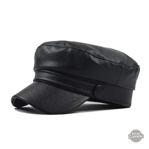 Casquette Steampunk en cuir pour femme