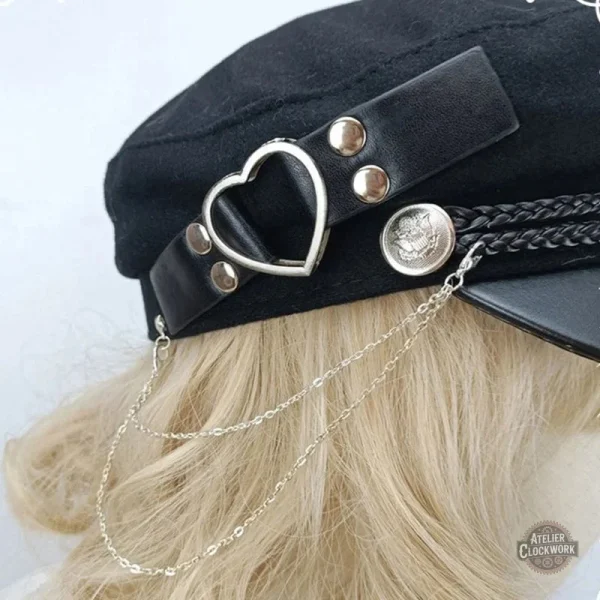 Casquette noire raffinée pour un style unique