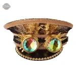 Haut de forme avec lunettes pour un style steampunk distinctif