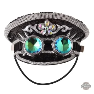 Casquette steampunk avec lunettes intégrées pour un look unique