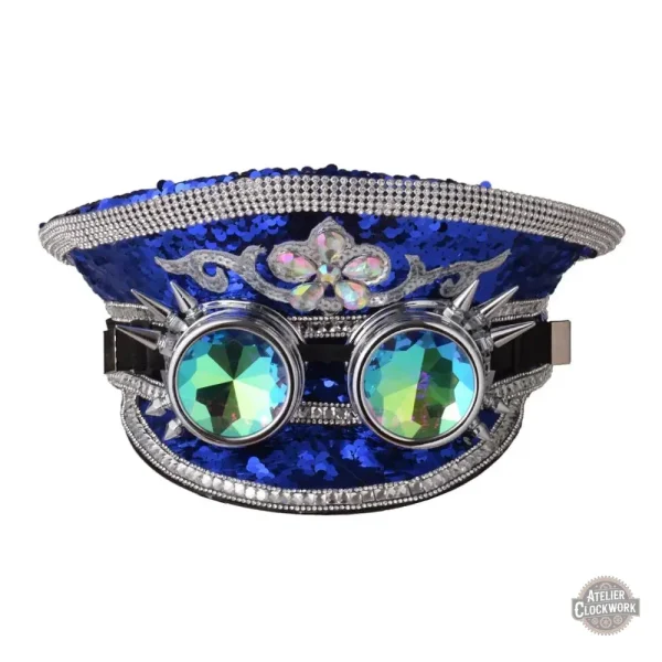 Casquette chic avec lunettes, parfait pour les amateurs de steampunk