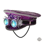 Casquette steampunk avec design audacieux et lunettes