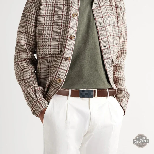 Ceinture homme en cuir au style steampunk audacieux