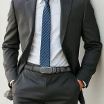 Accessoire dandy en cuir noir