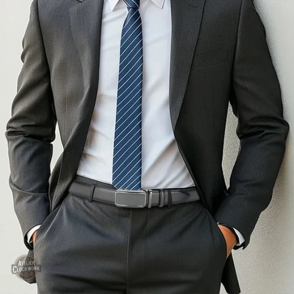 Accessoire dandy en cuir noir