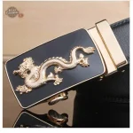 Ceinture en cuir avec motif dragon pour look audacieux