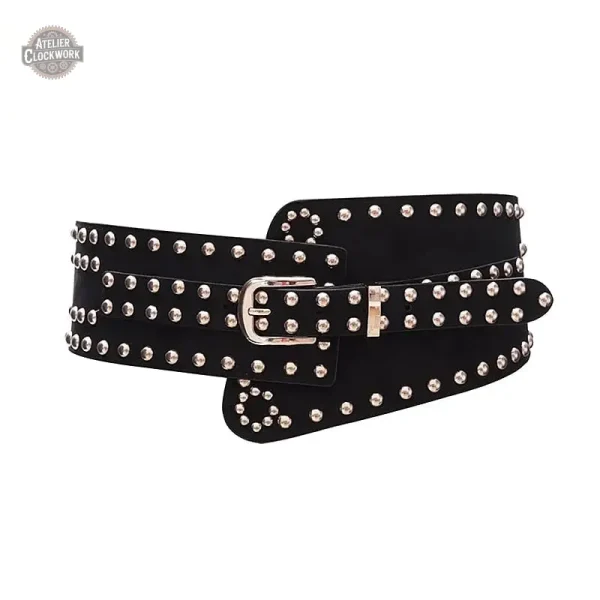 Boucle ardillon sur ceinture punk pour un style affirmé