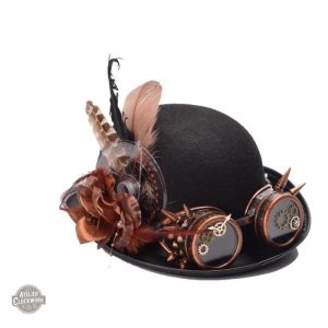 Accessoire steampunk féminin avec plume élégante