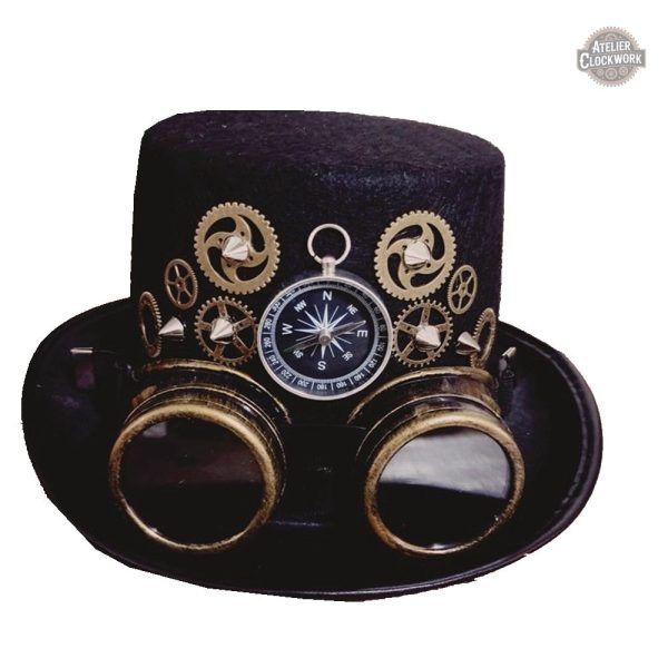 chapeau-accessoire-costume-1 Chapeau Costume Steampunk - Haut de Forme élégant