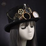 Chapeau en feutre steampunk, look audacieux
