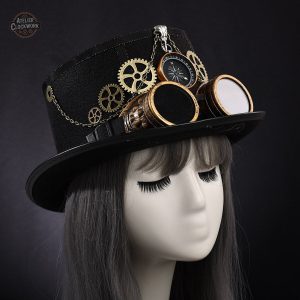 Chapeau en feutre steampunk, look audacieux