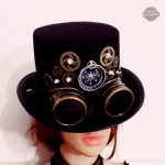 Haut de forme noir steampunk, touche rétro