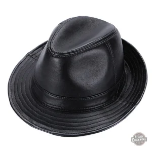 Chapeau Cowboy en Cuir de Mouton