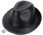 Chapeau urbain en cuir authentique
