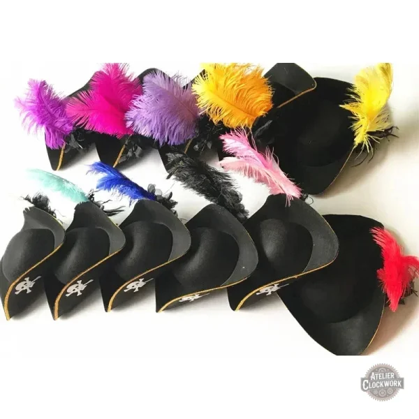 Chapeau de pirate noir avec détails raffinés