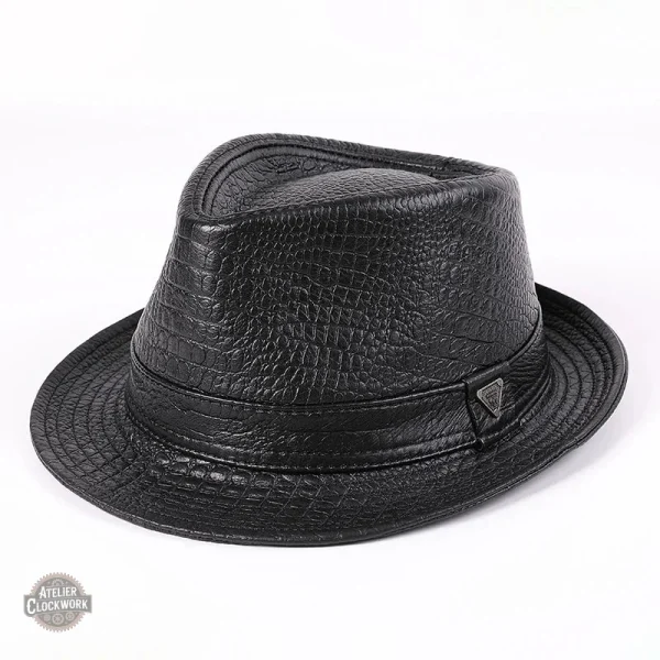 Chapeau Fedora Cuir pour un look dandy audacieux