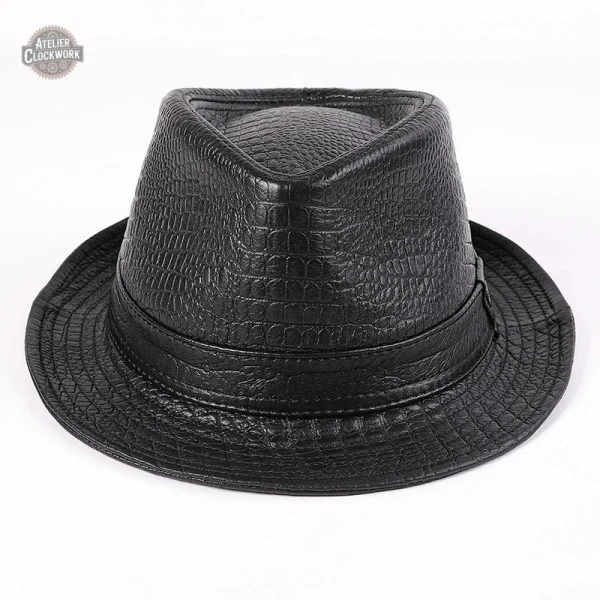 Chapeau dandy en cuir pour un look raffiné