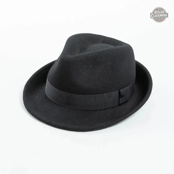 chapeau-fedora-noir-steampunk-store-1 Chapeau Fedora Homme - Style Steampunk