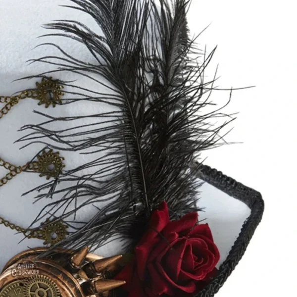 Chapeau haut de forme féminin au design steampunk