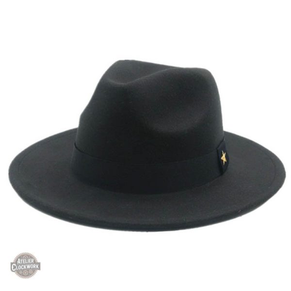 Chapeau Fedora en cuir synthétique