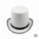 Chapeau Haut-de-Forme Blanc pour Magicien et Cosplay
