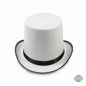 Chapeau Haut-de-Forme Blanc pour Magicien et Cosplay