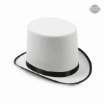 Accessoire de mode : Chapeau Haut-de-Forme blanc