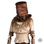 Chapeau haut de forme steampunk en cuir élégant