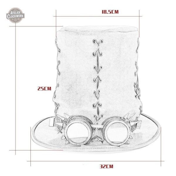 Haut de forme épouvantail en cuir pour costume
