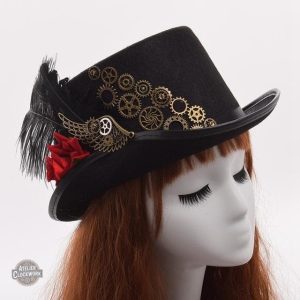 Accessoire de mode chic : chapeau haut de forme féminin