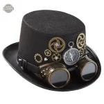 Chapeau steampunk en forme de haut de forme pour événements
